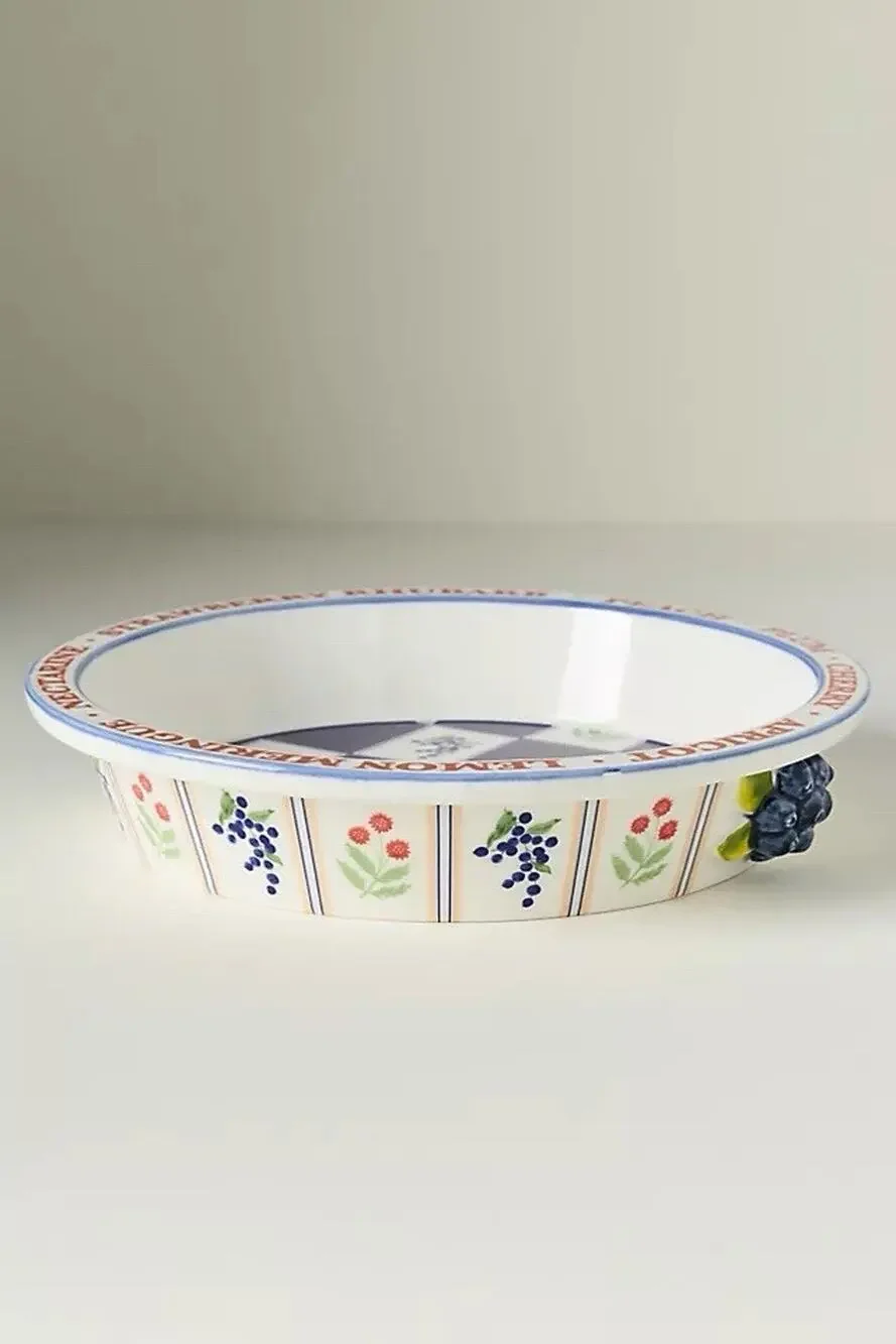 Anthropologie Lou Rota Stoneware Pie Dish